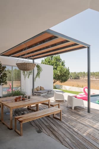 terrasse semi couverte